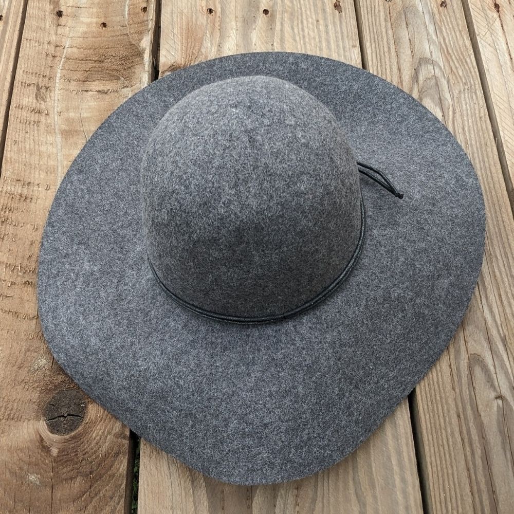 Coal Grey Felt Hat 100% Wool